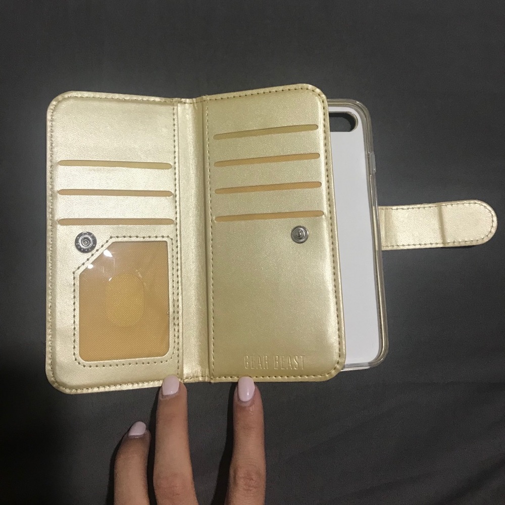Gold Gear Beast iPhone 7 Wallet Case